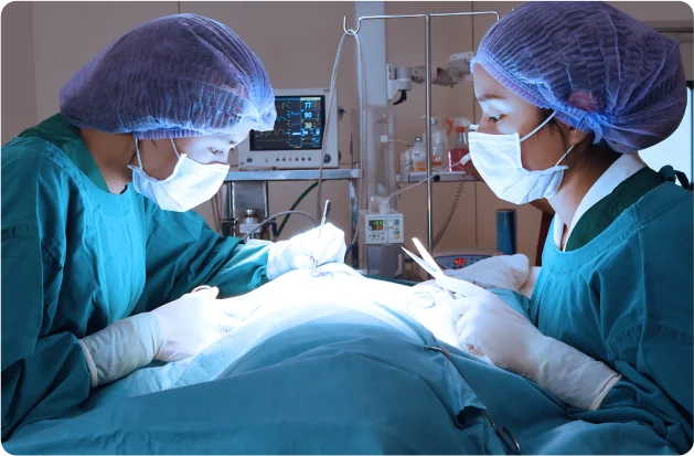 doctor operating on patient